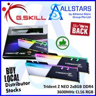 (ALLSTARS : We are Back / Promo) G.Skill Trident Z NEO 2x8GB DDR4 3600MHz CL16 RGB Gaming RAM Kit (F4-3600C16D-16GTZNC) (Warranty Limited Lifetime with Corbell)