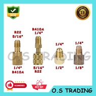 Charging Hose Adapter / Converter Adapter / Adapter R22 / R410a / R134a (1/8", 1/4", 5/16")