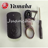 Leather Key Cover Case For YAMAHA Nmax 125 155 AEROX V2 2022 Aerox S Xmax NVX155 NVX125 QBIX AEROX JAUNS QBIX XMAX300 Holder keychain accessories