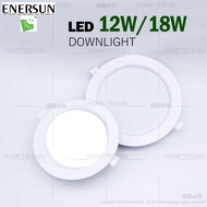 Enersun 12w 18watt Ceiling LED Downlight Round 6500K with LED driver 4 inch 6 inch