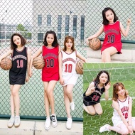 Korean Style Bf Boyfriend Style Street Basketball Woman Sleeveless Sport T-Shirt Loose Top