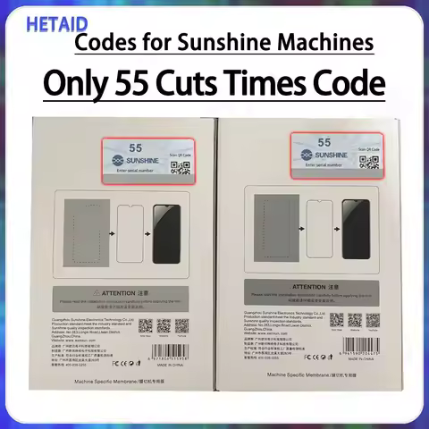 Original QR Cut Times Code for SS-890C Pro Max SS-870 SS890C Mini Sunshine Machines Flexible TPU Hyd