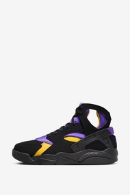 Air Flight Huarache Black and Varsity Purple