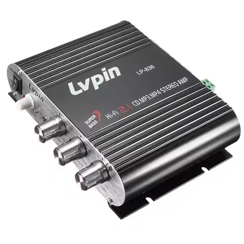 Mini HIFI Audio Stereo Power Amplifier Subwoofer MP3 Car Radio Channels 2 Household Super Bass Lvpin