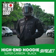 HOODIE SR PROJECT SUPER CARBON BLACK HIGH END RIDING HOODIE PROTECTORSR-PROJECT HOODIE MOTOR - HELLO
