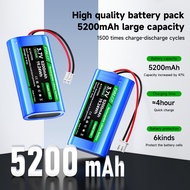 Cityork 3.7V 18650 5200mAh High Capacity Rechargeable Li-ion Battery Pack JST-PH 2.54MM For Outdoor 