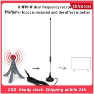 ChicAcces Dual Frequency Reception SMA Head External Digital Antenna FM Signal Booster Roof Antenna Car Accessories