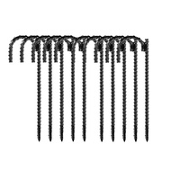 10pcs Threaded Steel Bar Stakes/Ground Stakes/Outdoor Fence Ground Stakes. New J Hook Heavy-Duty Reb