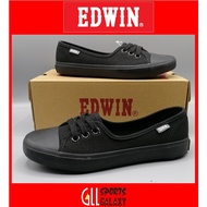 [EDWIN] EDWIN 224/2249 BLACK SCHOOL SHOES/BLACK CANVAS SHOES READY STOCKS/KASUT SEKOLAH HITAM