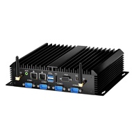 Msecore MK600 Fanless Industrial Mini PC with Intel i7-5500U 16GB RAM Dual Storage 6x COM Ports Supp