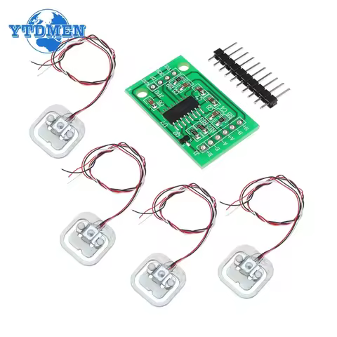 HX711 Weight Sensor Kit 200kg Load Cell Pressure Sensor Module + 4PCS 50kg Human Scale Weight Sensor