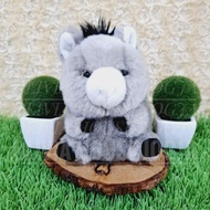 MATA Gray Donkey Doll Chubby Donkey Doll Hard Eyes Donkey Sit Doll