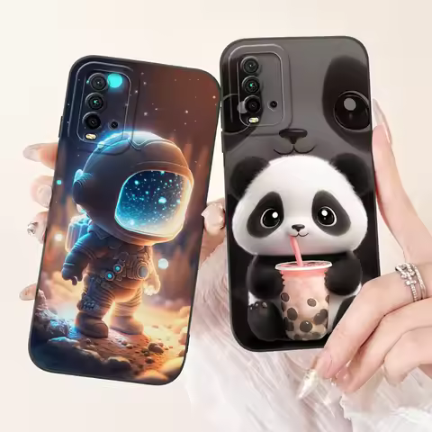 For Xiaomi Redmi 9T Case Lovely Astronaut Panda Camera Protection Cover Soft Silicone Funda For Redm