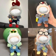 [Clothes Only] 17CMU Doll Overalls Outfit Set, 17CM Plastic Doll Pendant Accessory For LABUBU Overal