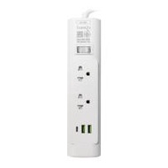 รางปลั๊กไฟ 2 ช่อง 1 สวิตช์ 2 USB 1 TYPE C LUMIRA LS-702 2 ม. (1251634)