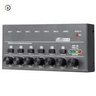 KTV Karaoke 6 Channel Professional Stereo Sound Mixer Ultra Low Noise 6 Channel Audio Mixer