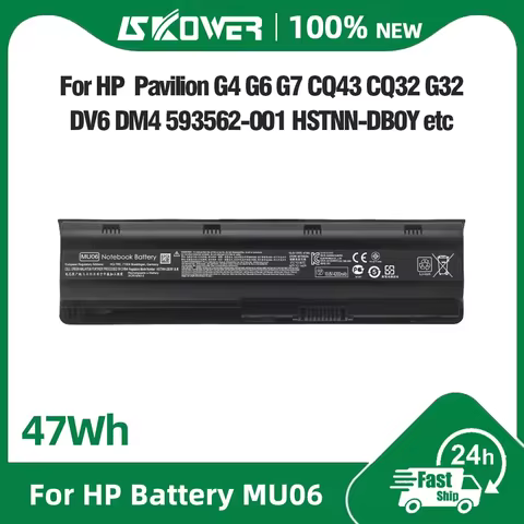 MU06 593553-001 Battery for HP Presario CQ32 CQ42 CQ43 CQ56 CQ57 CQ62 CQ72 G32 G42 Pavilion DM4 G4 G