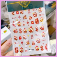 Nail stickers, 5D nail stickers CNY