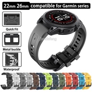 22mm 26mm Watch QuickFit Strap Silicone Bands compatible for Garmin Fenix 8 7 Pro 6 5x Forerunner 96