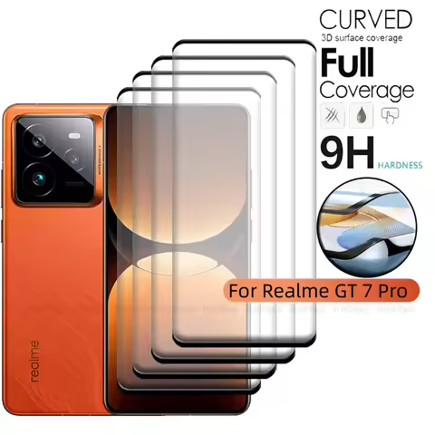 1/2/3/4PCS For Realme GT 7 Pro Glass OPPO Realme GT 7 Pro Tempered Glass 9H Full Cover Curved Screen