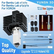 3D For Bambu Lab X1 X1C P1P P1S New Upgrade 2.0 Hotend Kit Bimetal Heatedblock Thermistor HF Nozzles
