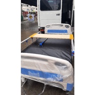 Hospital Bed 2 Cranks Complete Set|Medical Bed Complete Set|Foam,bedcover,over bed table &amp; IV stand|