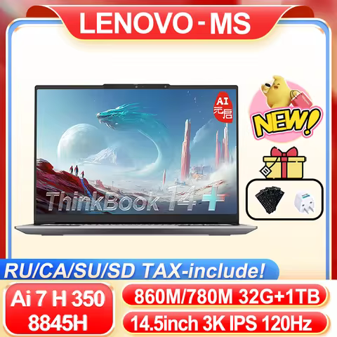 【HOT】Lenovo ThinkBook 14+ AI 7 H 350/860M-8845/780M 32G+1T 14.5‘’ 3K 120Hz Refresh rate