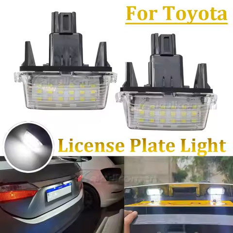 2pcs LED License Number Plate Light Lamp For Toyota Camry Corolla Prius Yaris Highlander Avalon Auri