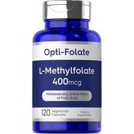 Carlyle L Methylfolate 400 mcg | 120 Vegetarian Capsules | Optimized and Activated Methyl Folate | N