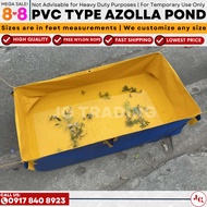4x2x1ft PVC TYPE AZOLLA WITH ROPE Fish Pond TRAPAL LONA TOLDA Azolla Fishtank
