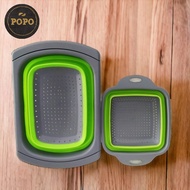 Flexible Silicone Fruit Vegetable Strainer Basket Folding Basket Sink Strainer