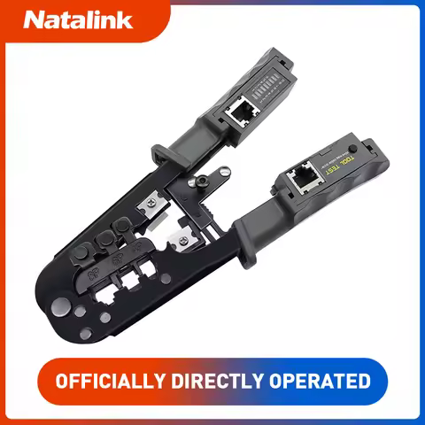 Natalink 4 in 1 RJ45 Network LAN Cable Crimper Tester Pliers Cutting Ratchet Tool 8P/6P/4P Wire Cutt