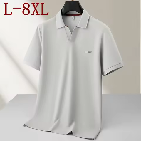 8XL 7XL 6XL 2026 New Summer Top Grade Luxury Cotton Shirts For Man Casual Brand Mens Polo Shirt Loos