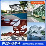 Stainless steel gazebo for garden and scenic areas, park steel structure, special-shaped gazebo, met