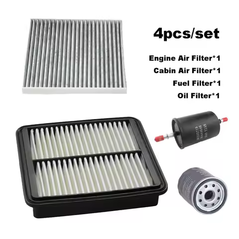 4pcs Filter Set For GEELY EMGRAND GT 2.4L 2015-2019 2017 BORUI JLD-4G24 Engine Oil Fuel Cabin Air Fi