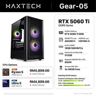 Gear-05 - GeForce RTX 5060 Ti Gaming PC | Ryzen 5 7500F / Ultra 5 225F (16GB RAM / 512GB SSD) | 3 Ye