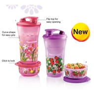 New Tupperware Quench & Snack Set Water Bottle Kids Bottle Container 800ml / Snack Dessert Bowl 200m