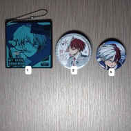(booked @arigazto) (change to JNE or j&t) badge pin, rubber keychain shoto todoroki official merch, 