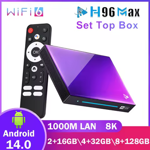 H96 MAX M9 AI Android 14 TV BOX Rockchip RK3576 NPU 6TOPS 8-Core 2.4G 5G Wifi6 BT 1000M LAN 8K 4K 12