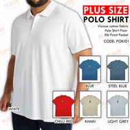 Plus Size Men's Polo T Shirt With 3 button Design Plain Light Color Code POKI01