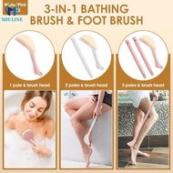Foot Brush with Adjustable Long Handle Enduring Foot Scrubber Easy to Clean Leg Scrub Brush for Seni