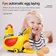 ABongBang Novelty Chicken Laying Eggs Music Animal The Chicken With 3 Eggs Realistic Sound Singing L