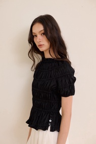 Belinda top - HIghestjump เสื้อทรงสม๊อคดีเทลกระดุม พร้อมส่ง