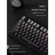 keycaps Micro dust side engraved key cap pbt transparent gradient gray mechanical keyboard cap 68/87