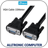 VGA 15Meter Cable Male-Male 3.+6 VGA HD Cable 15M 1080p 720p DTECH DT-V006