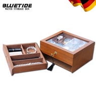 Paint 8-Slot Jewelry Box With Sunroof Storage Box Wooden Grain Watch Box Strap Lock Display Box