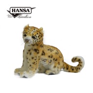 Hansa 6779-Sitting Posture Far East Leopard 27cm High