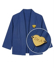 Dr. A Prive’ เสื้อคลุมฮาโอริญี่ปุ่นสีน้ำเงิน Navy Imperial Haori (ของแท้ 100%) Freesize อก 38 นิ้ว L