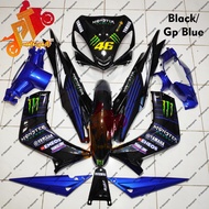 Yamaha LC 135 V1 Cover Set Black /Dpbmc Gp Blue Monster GP