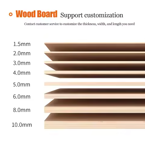 Basswood Board Model Craft Sheet Material Thickness 1.5mm/2mm/3mm/4mm/5mm-10mm for DIY Model Buildin